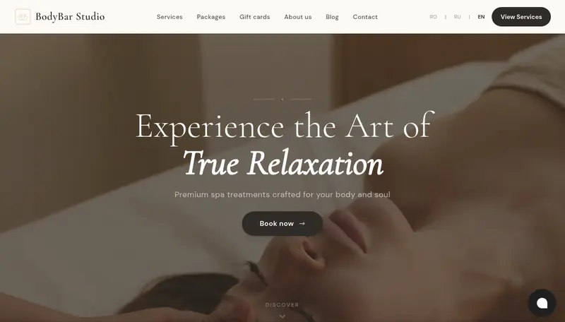 BodyBar Studio home page