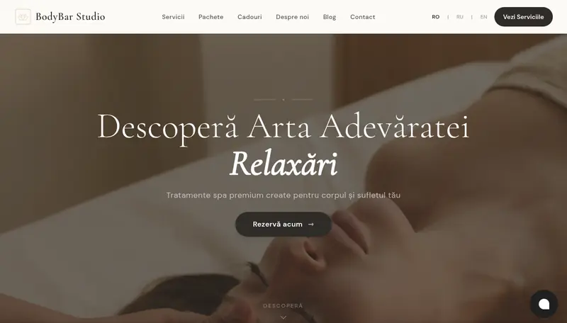 Pagina principală BodyBar Studio